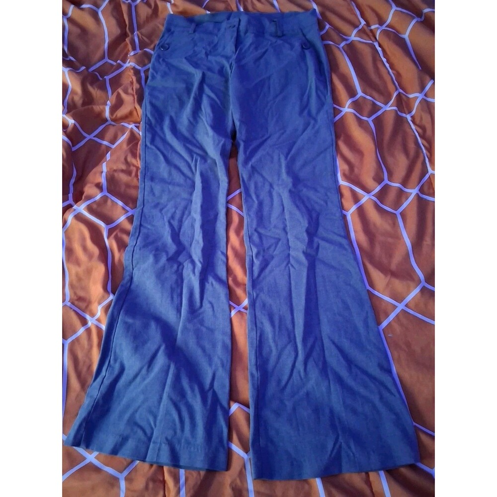 Vintage Y2K Tremor Women's Olive Green Flared Solid Dress Pants sz 7